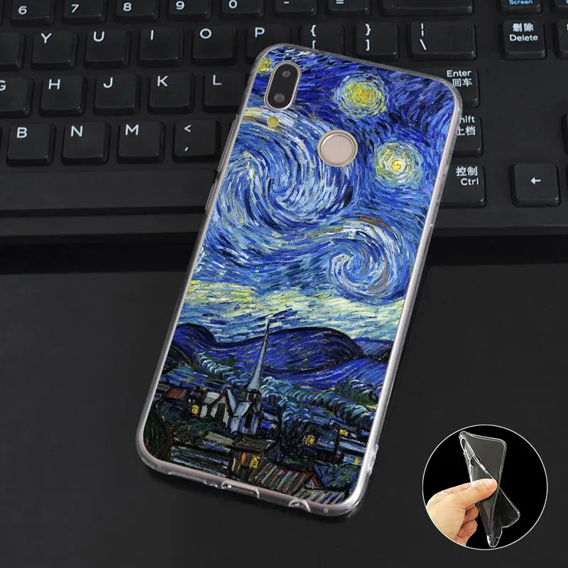 DREAMFOX M561 Ван Гог Мягкий ТПУ силиконовый чехол для huawei Honor 6A 6C 7X9 10 P20 P30 Lite Pro P Smart 2019 |