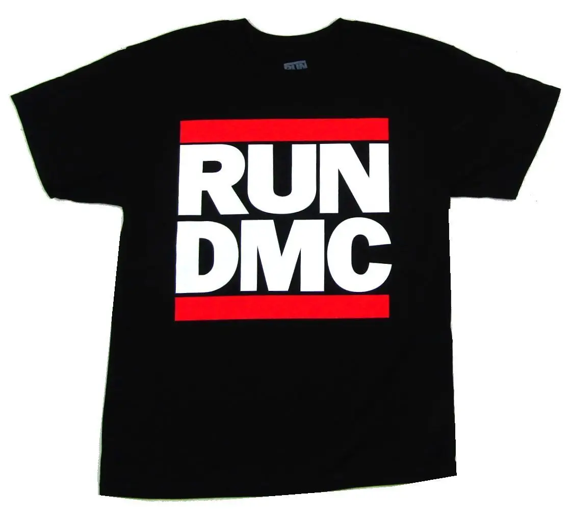 Run DMC классический логотип черная футболка новый официальный Мерч больших
