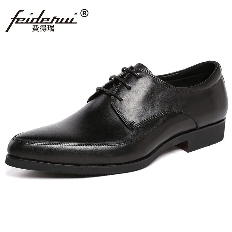 Туфли мужские классические на платформе натуральная кожа заостренный носок