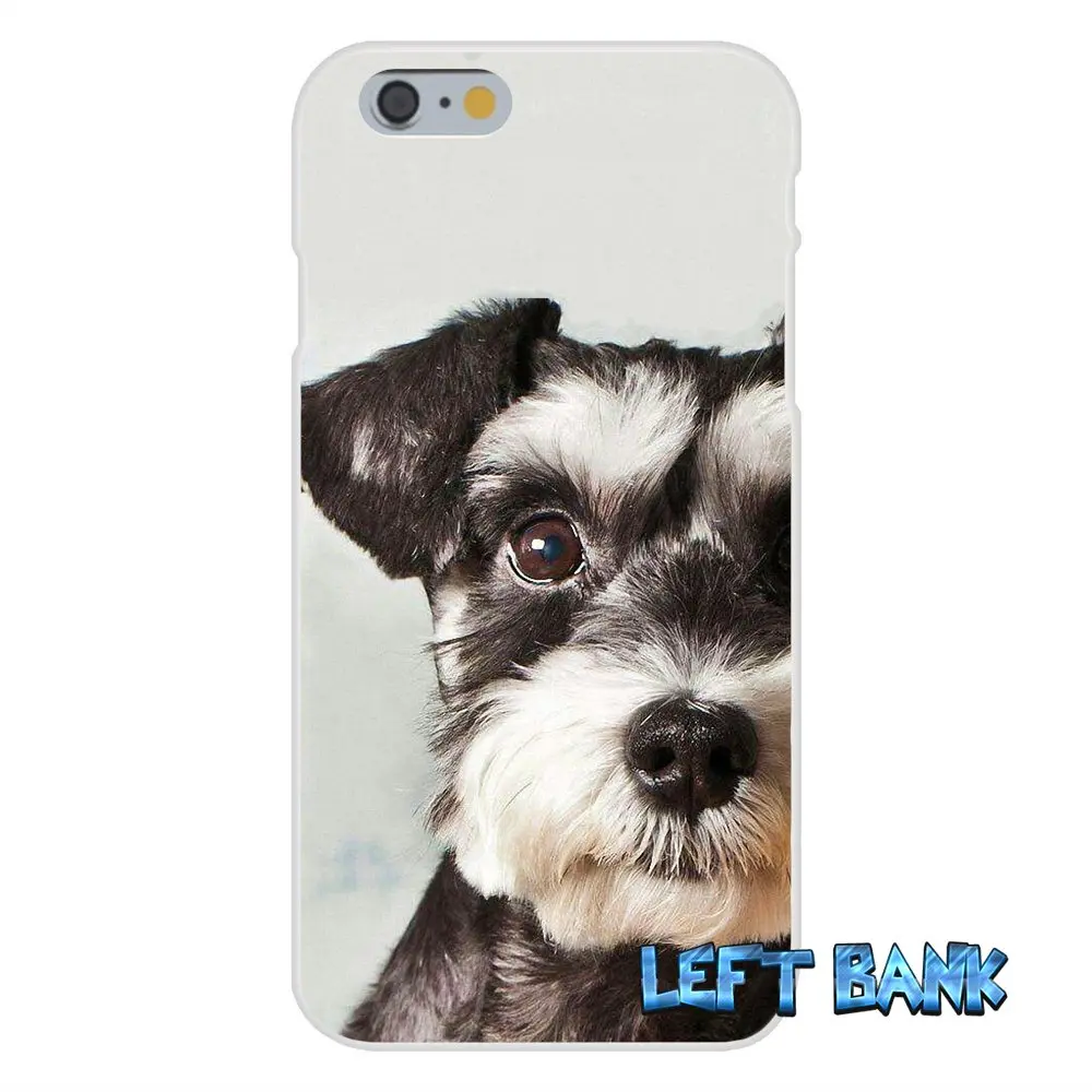 Schnauzer Puppy Dog Мягкий Силиконовый ТПУ Прозрачный чехол для iPhone 4 4S 5 5S 5C SE 6 6S 7 Plus|case for