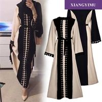 factory direct f8849 2 muslim embroidered abaya dress elegant lace fashion dress sells well