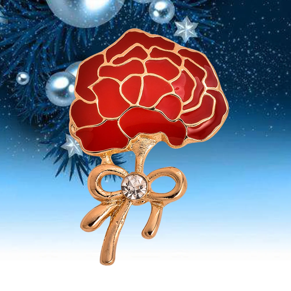 MUSEYA Fashion Elegant Carnation Flower Brooches Brooch Pin Breastpin Jewelry Accessories Gift for Women Girls (Red) | Украшения и