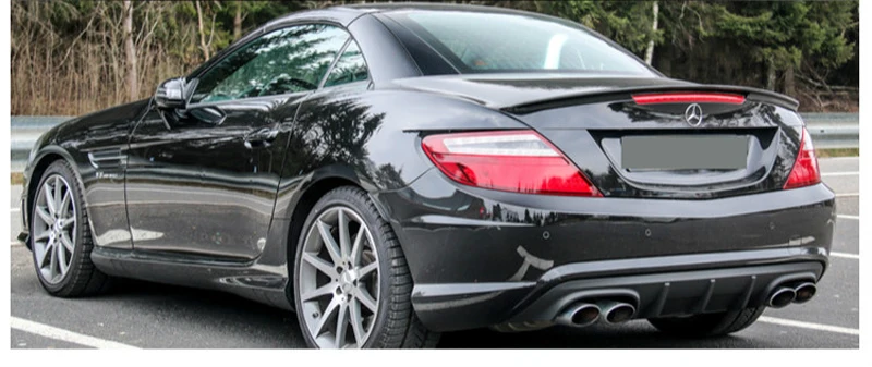 ПУ материал Неокрашенный задний спойлер багажника крыла багажника для Benz R172 SLK КЛАСС 2 двери 2012 2013 Тюнинг автомобиля запчасти