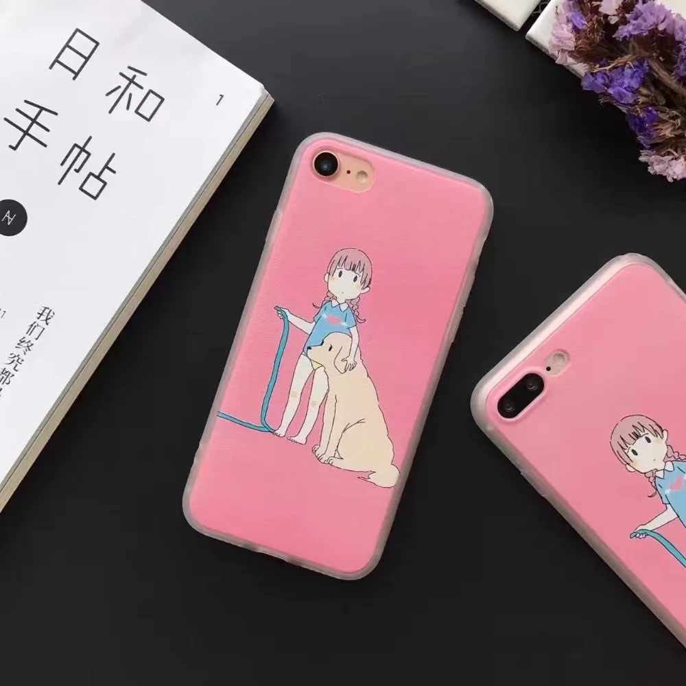 Последние для iphone 5 5s se 6 s 7 плюс Крышка милый мультфильм gilr Золотистый ретривер