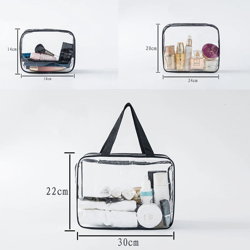 Прозрачный косметические сумочки из ПВХ для женщин модные прозрачные косметички