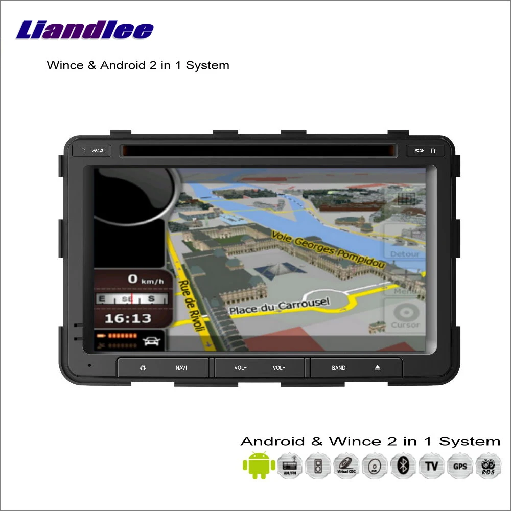 Liandlee Android Мультимедиа Стерео для SsangYong Micro/Rexton/для Derways Aurora радио dvd-плеер gps Навигация Аудио Видео