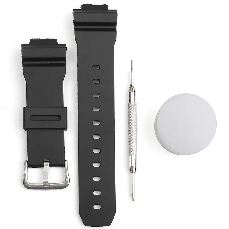 Сменный силиконовый ремешок для часов совместимый с G Shock DW 6900 Ear Batch Needle