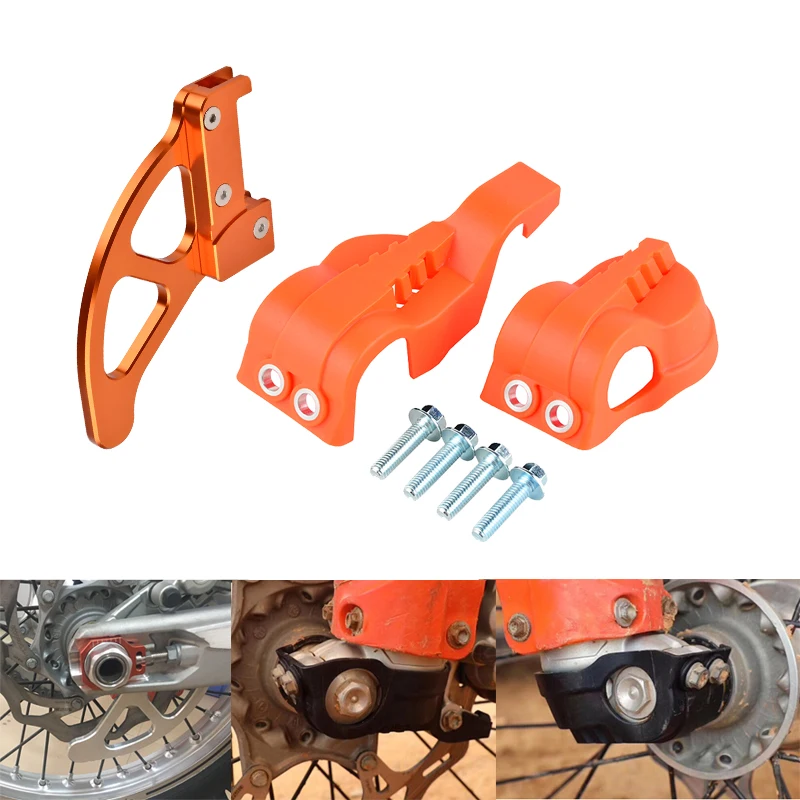 

Front Fork Leg Shoes Cover Rear Brake Disc Guard Protector Kit For KTM 125 150 200 250 300 350 400 450 XC XCF XC-F SX SX-F 2015