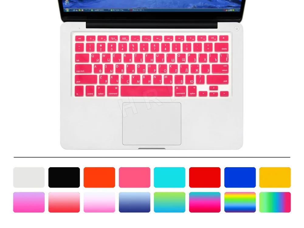 Чехол для клавиатуры с русскими буквами США защитная пленка 2 шт. Macbook Air Pro Retina 13 15