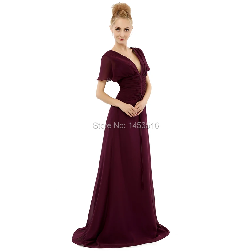 Vestidos madre de la novia A line шифоновое платье с v образным вырезом и коротким рукавом