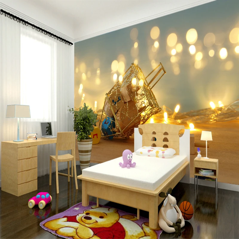 

Custom any size 3D wall mural wallpapers Modern fashion Building Blocks 3D Perspective Wall Sticker YBZ102