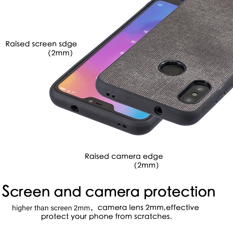 Роскошная джинсовая кожаная сумка из ткани для Xiaomi Redmi Note 6 Pro Чехол телефона