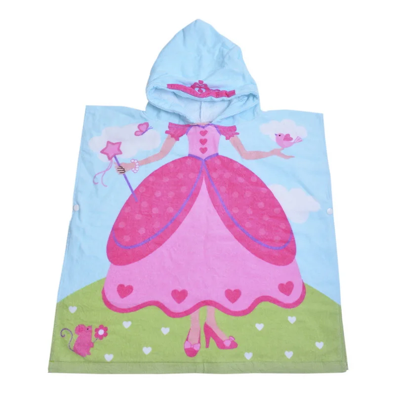 Urijk Microfiber Fabric Beach Towel Hooded Cartoon Kids Bath Water Absorbent For Children 145x70cm | Дом и сад