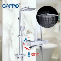 gappo thermostatic shower sets bathroom shower faucet hot and cold mixer brass faucet bathtub shower system waterfall shower