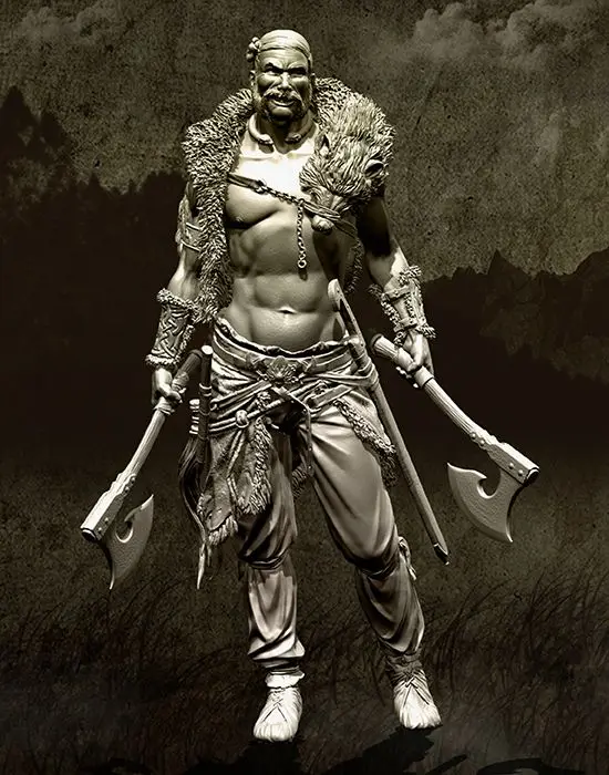 Новый несобранный набор из древней смолы 1/24 75 мм Warrior игрушки сделай сам