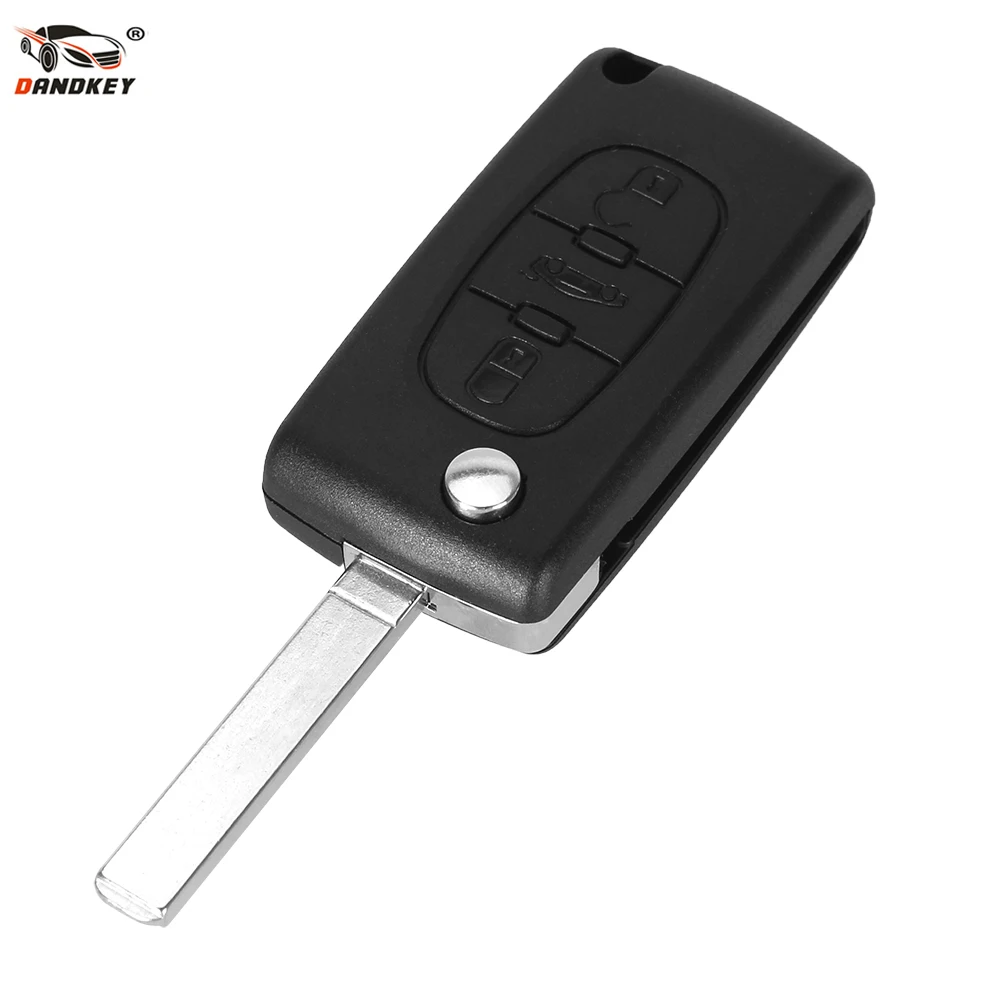 Dandkey 10 шт./партия для peugeot Partner Tipi 306 407 Ce0536 3 кнопки дистанционный складной Uncut ключ