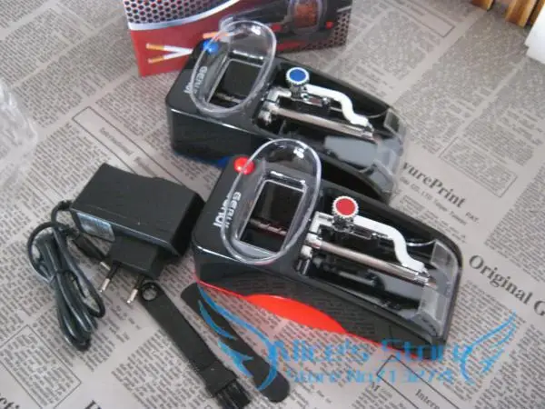 

New Electric Cigarette Rolling Roller Machine Automatic Injector DIY Maker free shipping dropshipping red/blue