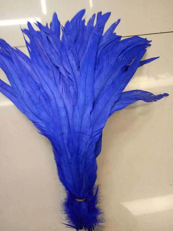 10pcs28-35cm / 12-14inch Natural sapphire Rooster Tail Feather Accessories for Ornament | Хобби и рукоделие
