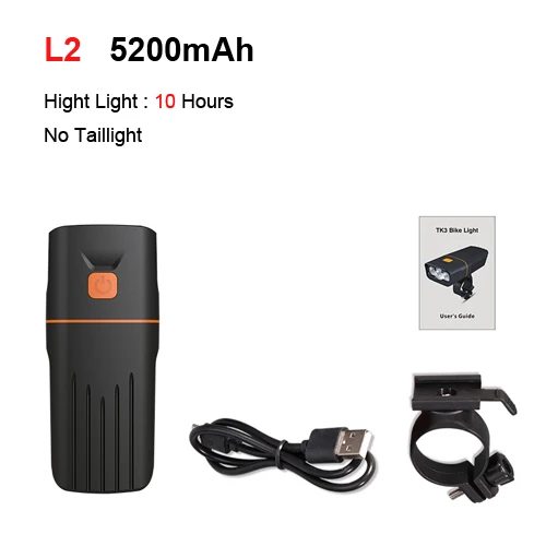 Set 1 L2 5200 mAh NEWBOLER 2400LM высокое светильник 10 час передняя фара для велосипеда светильник usb-фара для светильник Горный Дорожный велосипед вспышка светильник IPX-6 Водонепроницаемый 5 V/1A - Цвет: Set 1 L2 5200 mAh