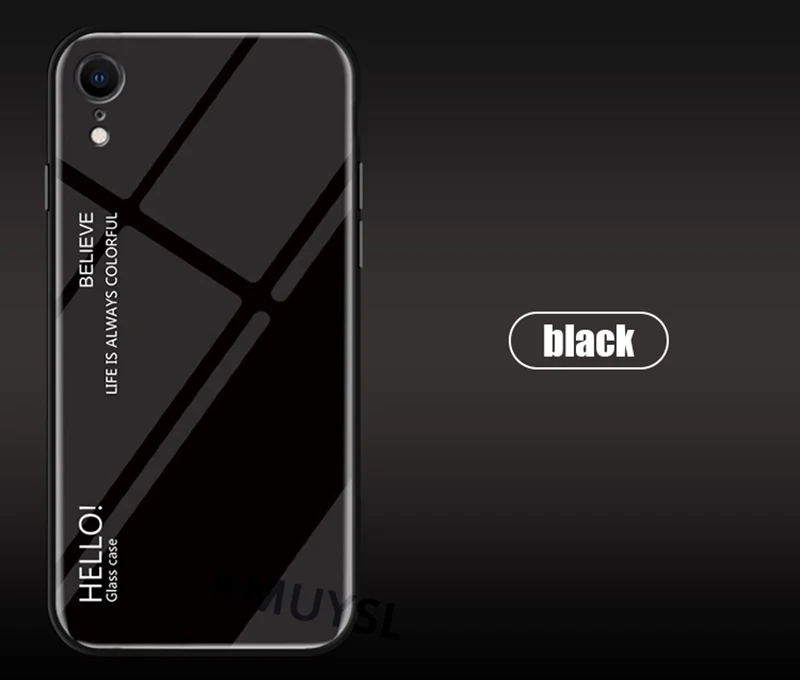 Роскошный стеклянный чехол для телефона для iPhone 11 Pro XR XS Max, градиентный чехол из закаленного стекла для iPhone X 8 7 6 S 6s Plus, чехол