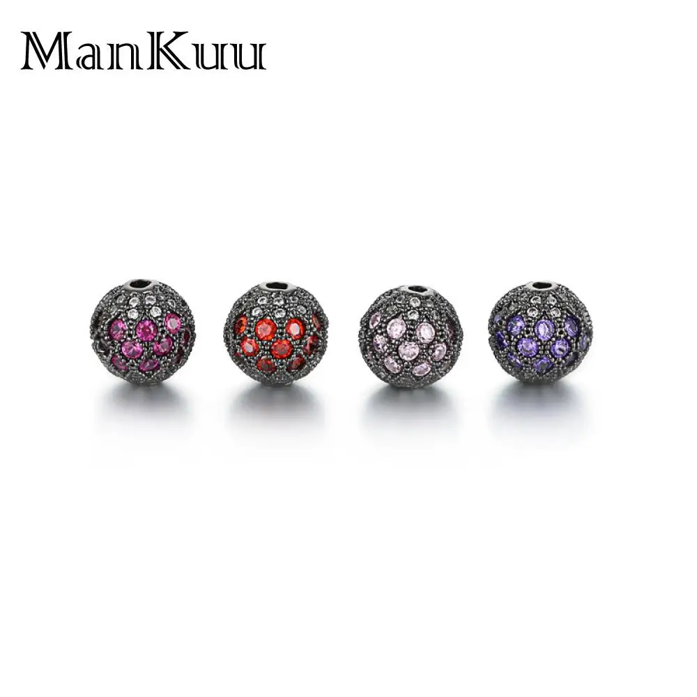 Mankuu 9 мм круглые черные стразы бусины шармы для дискотеки