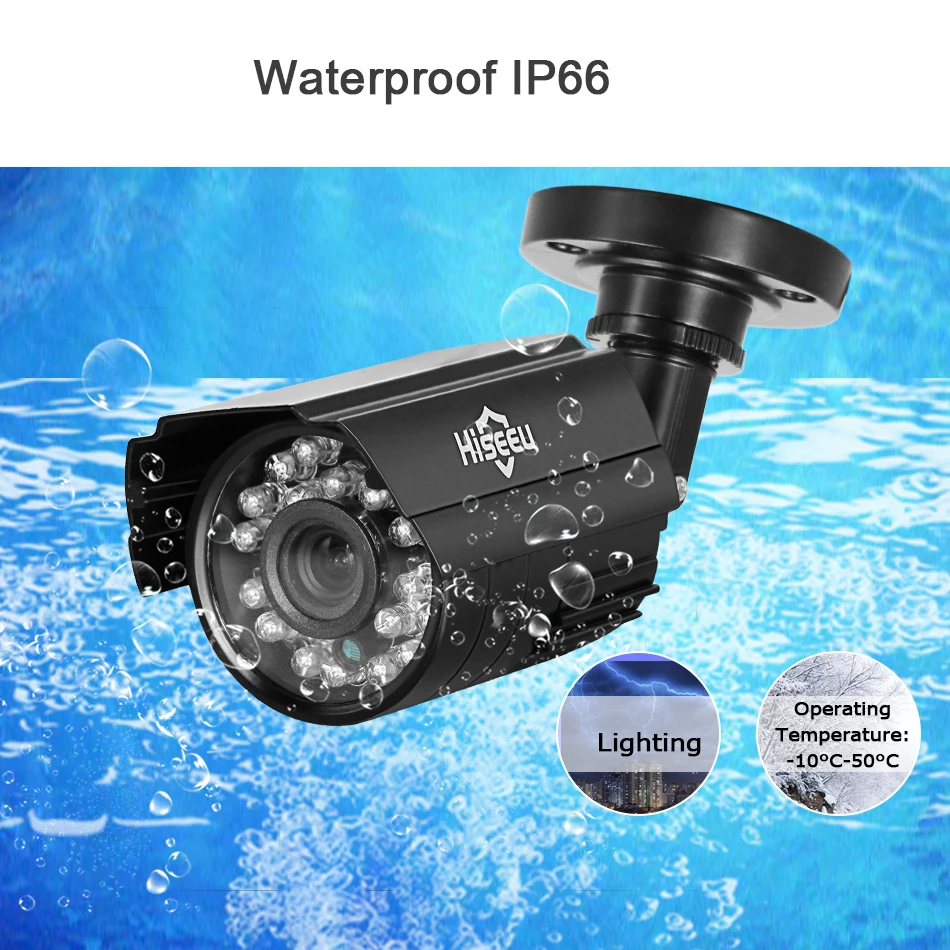 Hiseeu 2CH/4CH AHD 1080 P система видеонаблюдения Комплекты 2.0MP камеры безопасности
