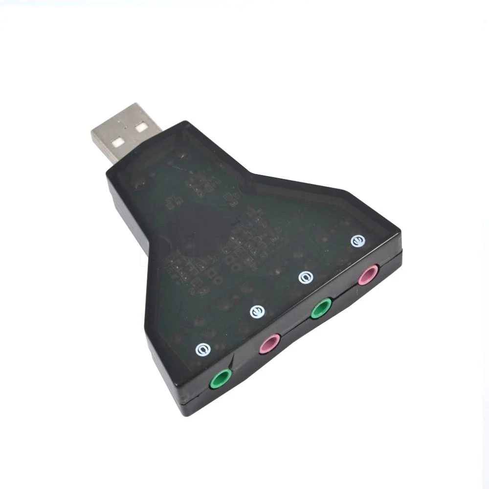 Kebidu 2 в 1 3D внешний с двумя USB Аудио Звуковая карта цифровой двойной Виртуальный 7 0