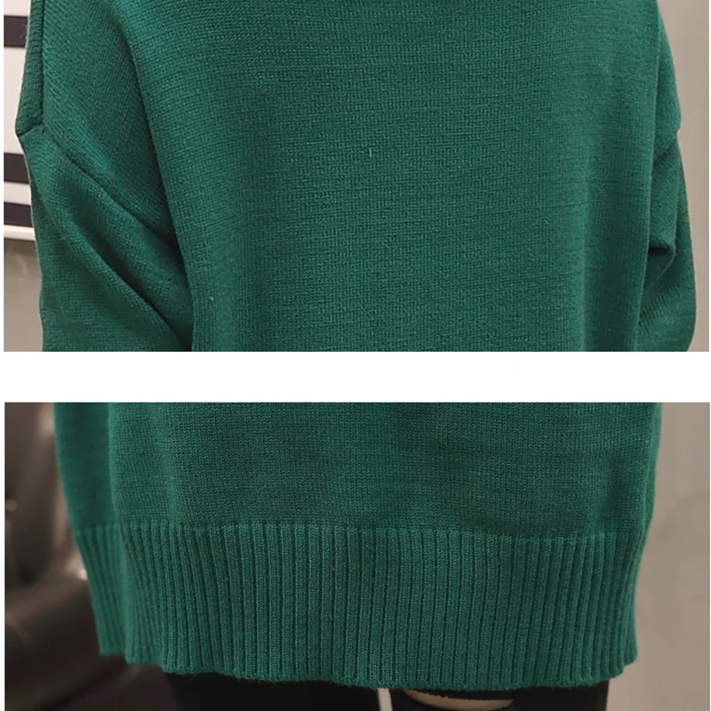 

Spring Long Women knitted Sweater Pullover 2020 New Fashion Print Long Sleeve Loose Jumper Ladies Knitwear Sweater Casual Tops