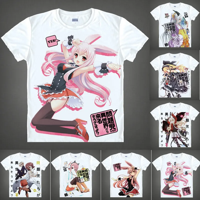 

Аниме-рубашка Coolprint с изображением темного кролика семи жизни, футболки в разных стилях с коротким рукавом Kurousagi Kuro Usagi, футболки для косплея