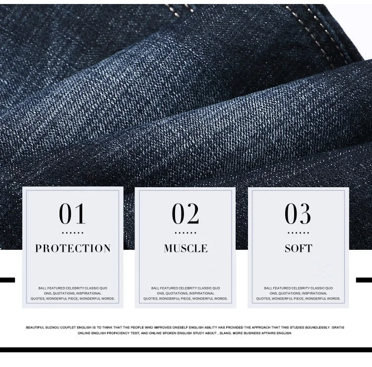 Men's Stretch Jeans Fashion Business Classic Style Autumn Straight Fit Jeans Regular Casual Denim Pants Male Cowboy Trouser