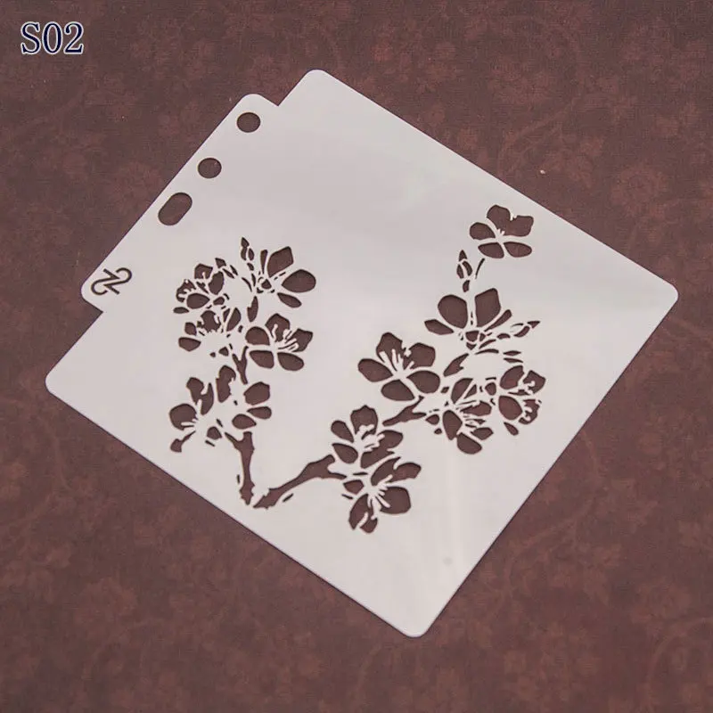 Трафареты Sakura из ПВХ для Diy раскраска скрапбукинга трафарет рисования домашний