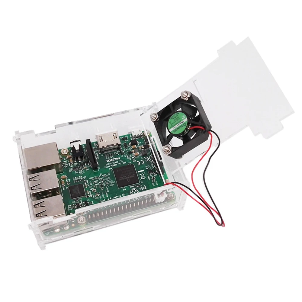 Для Raspberry Pi 3B +/3B/2B/B + модель 3 акриловый чехол Прозрачная крышка корпуса с