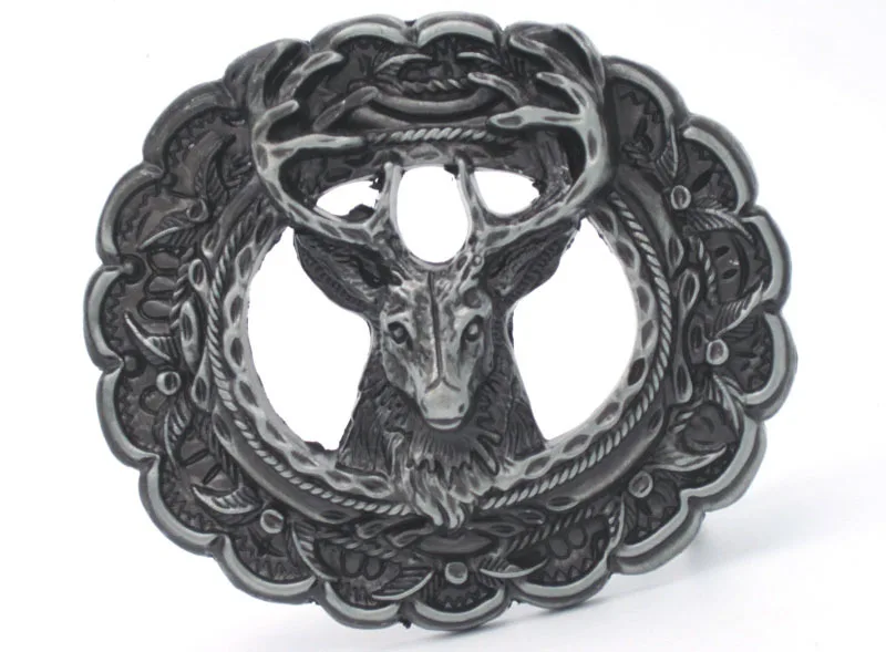 Металлическая пряжка для ремня с головой оленя | Дом и сад