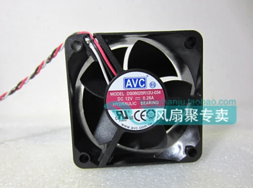 AVC DS06025R12U-034 41R8511 60*60*25 6 см 0.26A 12 В трехпроводный охлаждающий вентилятор AVC DS06025R12U-034 41R8511 60*60*25 6 см 0.26A 12 В трехпроводный охлаждающий вентилятор