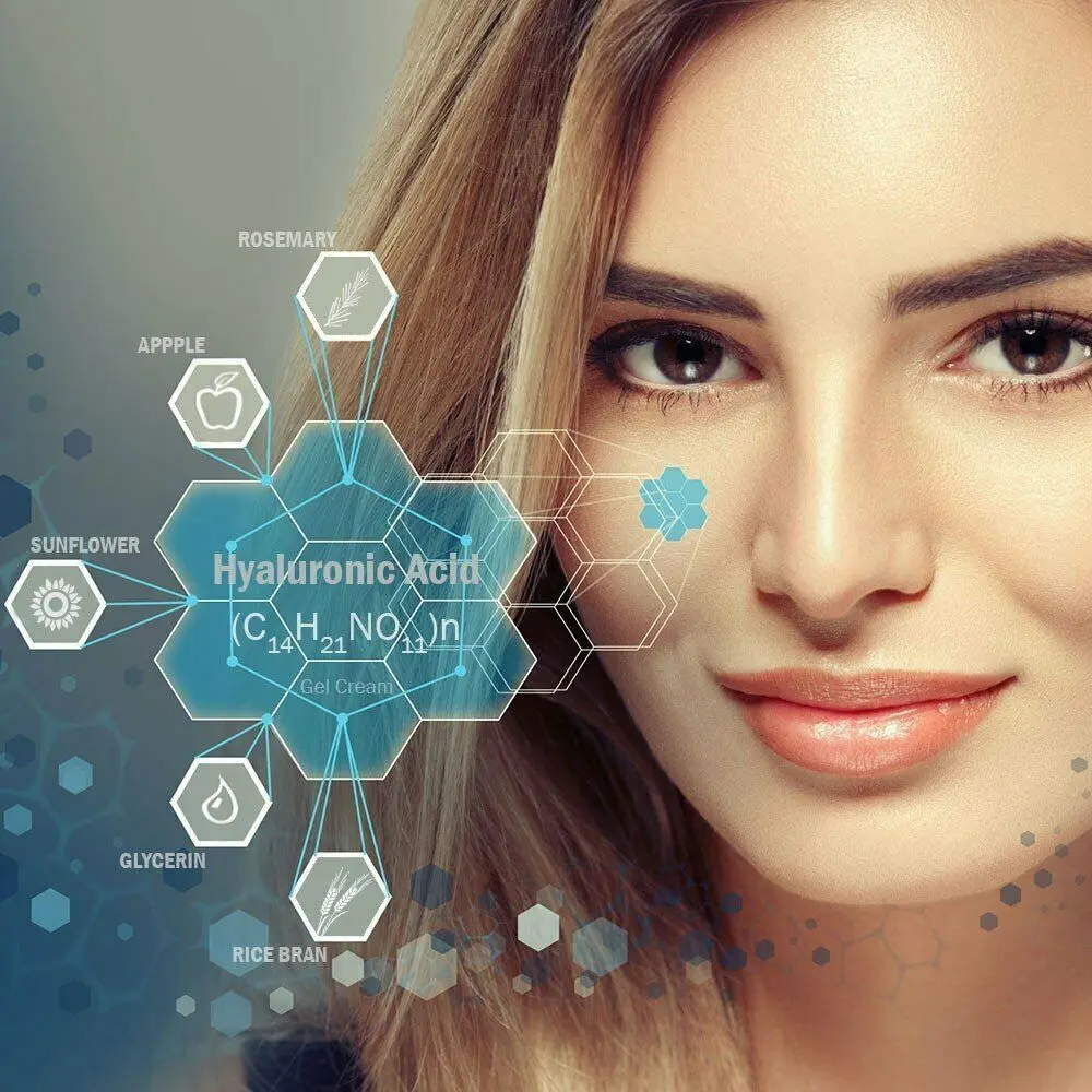 

Hyaluronic Acid Gel Cream - Anti-Aging Wrinkle Face & Eye (HA) Serum Moisturizer acne scar removal cream Free Ship
