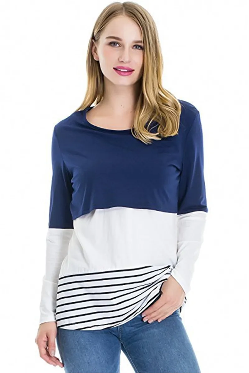 

2019 New Summer Women Pregnant Maternity Nursing T Shirts Breastfeeding clothing for pregnant women Long Sleeve Tops Shirt Tee