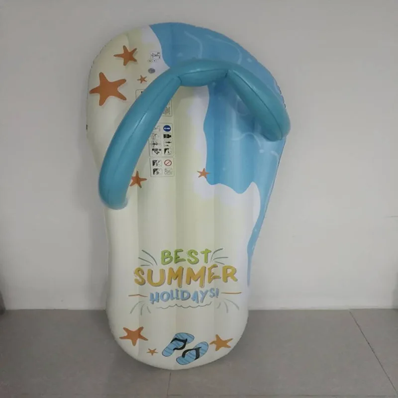 

Giant Inflatable Slipper Pool Float Flamingo Print Summer Water Ride-on Loafer Swimming Ring Flip Flop Beach Outdoor Toys