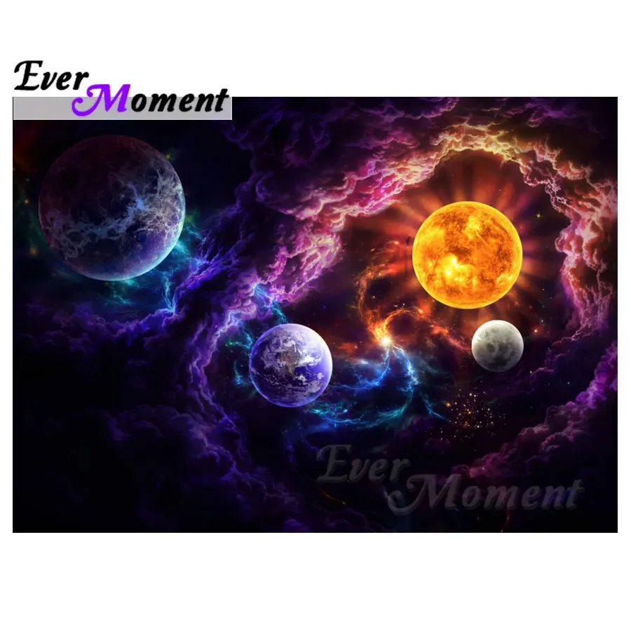 Ever Moment 5D DIY Алмазная вышивка планета Вселенная Мар полная квадратная Смола Алмазная картина Картина мозаика Стразы S2F377