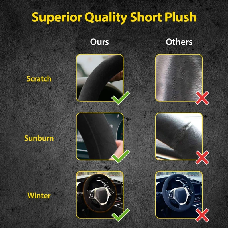 

New Car Heating Steering Wheel Cover Relaxing Drive Keep Your Hands Warm 12V Electric Leather Steering Wheel Cover
