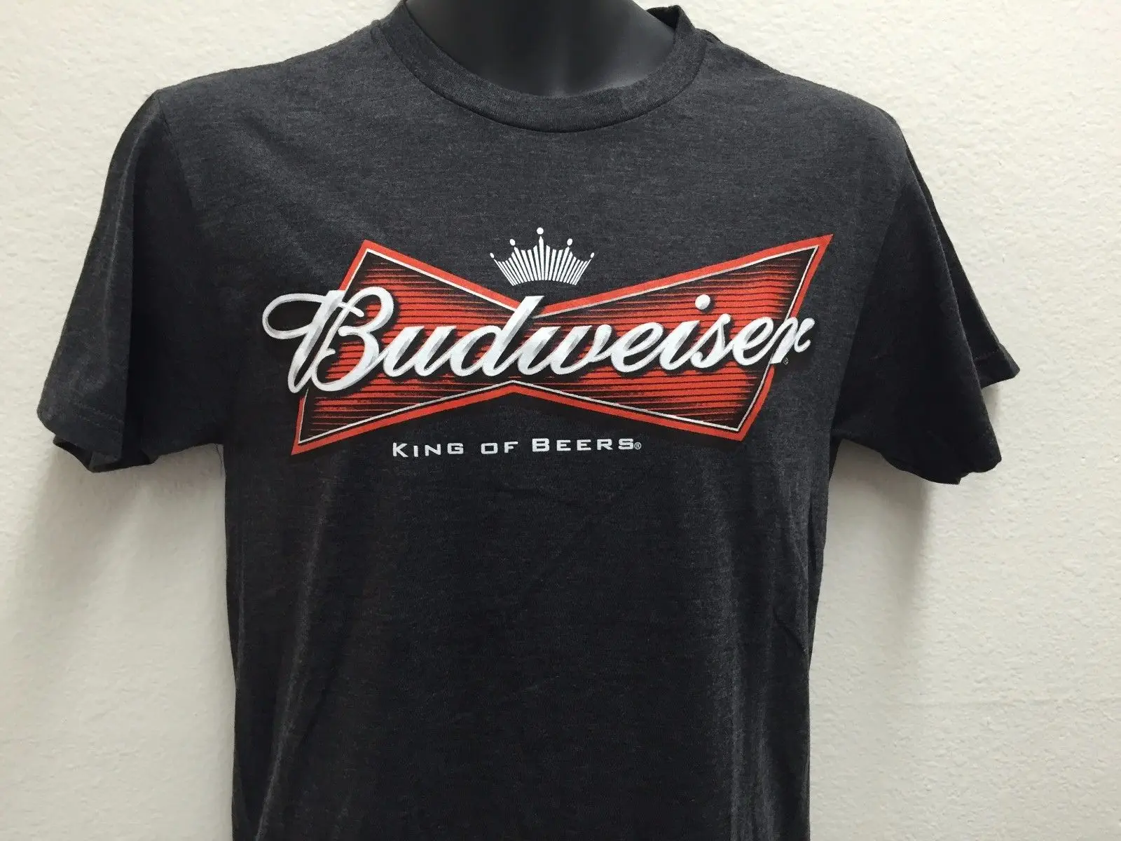 Anheuser-Busch Budweiser KING ПИВА классический этикетка логотип Винтаж Для мужчин's