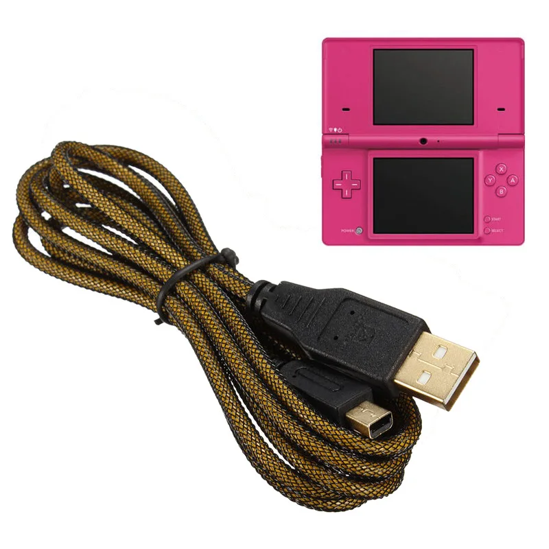 Высокое качество 1 5 м позолоченный порт USB зарядный кабель питания для Nintendo DSi DSiXL