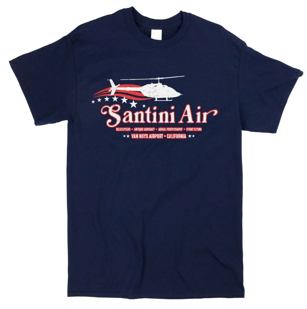 Santini Air Airwolf Inspired T-Shirt-Ретро 80 S США вертолет трюк ТВ тройник 2019 с короткими рукавами