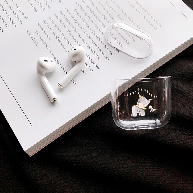 Значок воды Чехлы для Airpods чехол прозрачный беспроводной наушники зарядный Apple