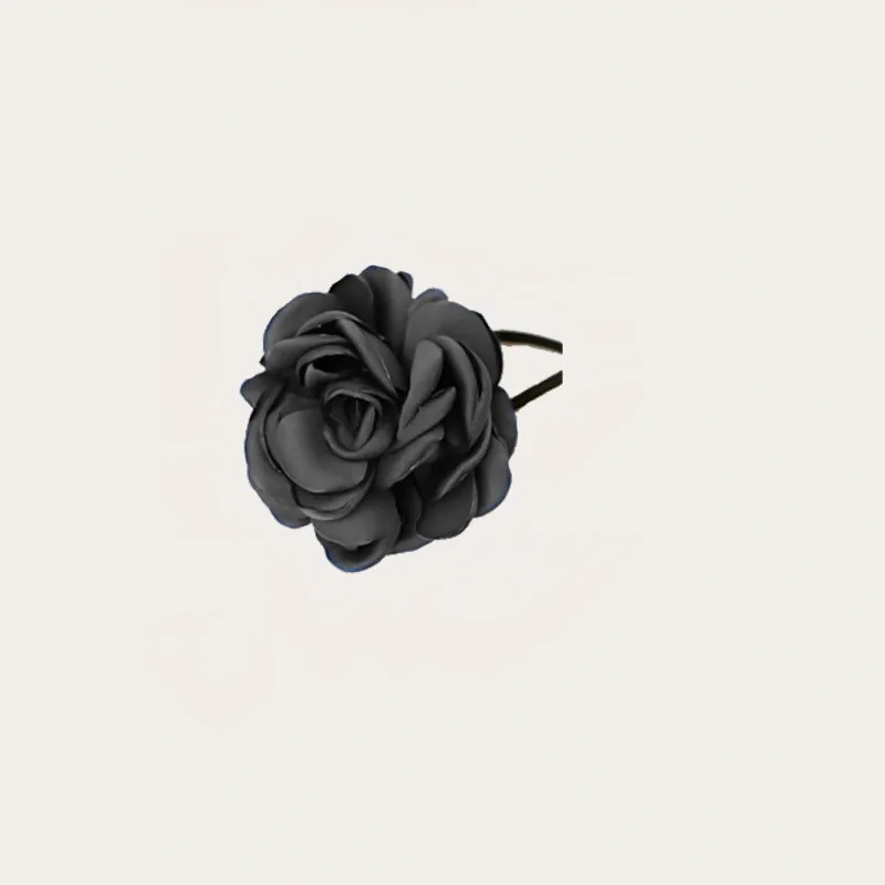 Black Горячая Мода 1 шт. конский хвост держатель милые тканевые эластичные резинки для волос Веревка для волос для женщин галстуки для девочек аксессуары для волос - Цвет: Black