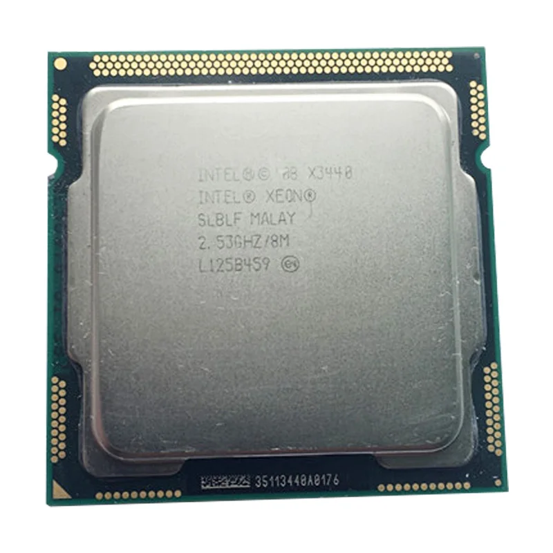 INTEL Xeon X3440 cpu LGA1156 socket/2,53 ГГц/L3 8 Мб/четырехъядерный процессор x3440 серверный ЦП