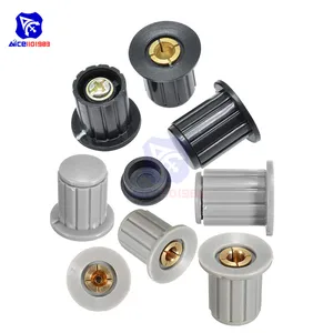 5 шт.лот черно-серая ручка потенциометра Регулируемая 4 мм 6 мм 6,35 мм Диаметр вставки. Крышка проволочного потенциометра WXD3-13 WXD3-12 3590S