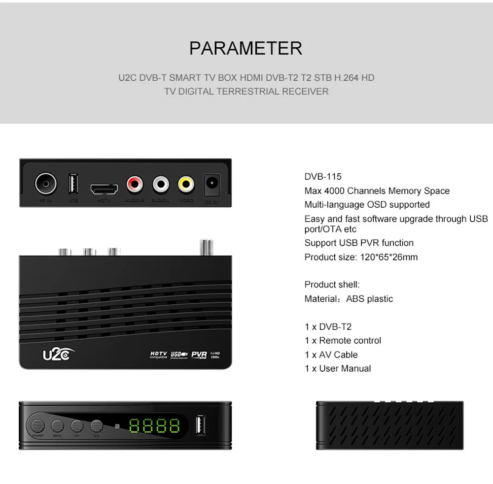 SATXTREM DVB-115 DVB T2 ТВ-тюнер H.264 Full HD 1080P DVB-T2 цифровой ТВ наземный приемник Поддержка wifi MT7601 Youtube декодер