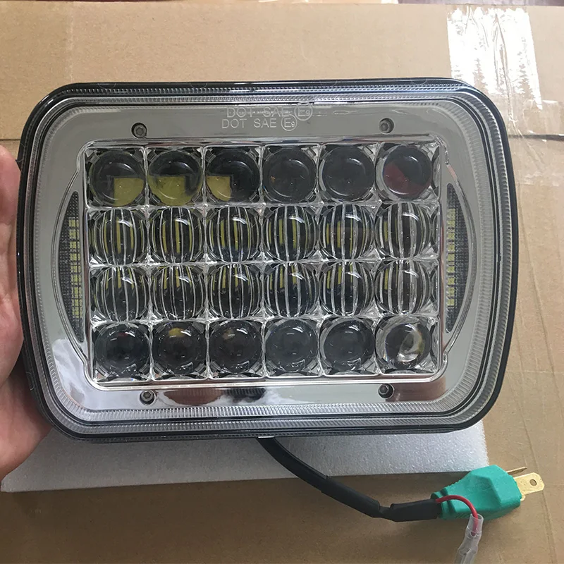Пара 5 ''x 7'' дюймов 85 Вт 5D прямоугольная светодиодная фара с DRL Для Jeep Cherokee XJ