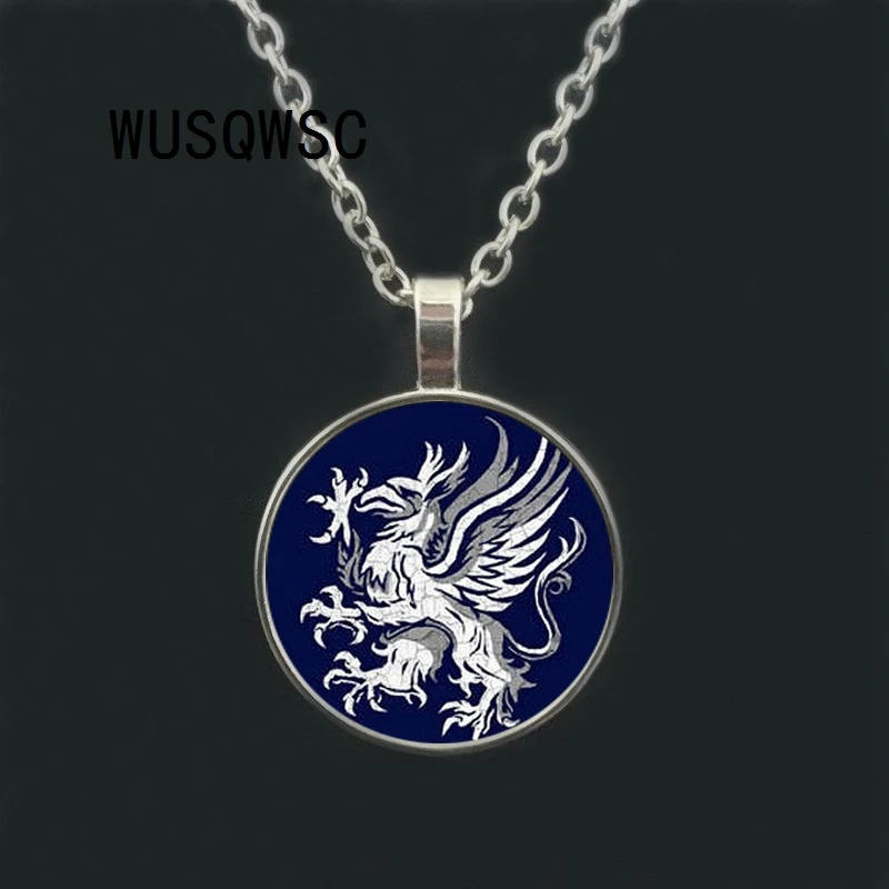 WUSQWSC Dragon Age логотип кулон Цепочки и ожерелья с серебряным покрытием ручной работы