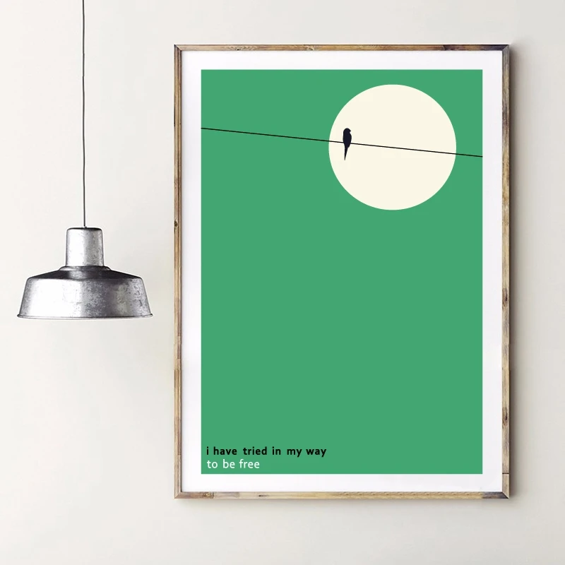 Птица на проволоке Леонид Норман вдохновил лирическое Искусство Холст постер